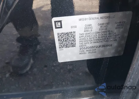 2018 Chevrolet Malibu Lt from USA, damaged, VIN 1G1ZD5ST2JF263968